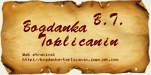 Bogdanka Topličanin vizit kartica